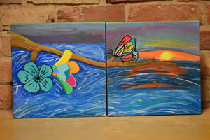 Set of 2 10"x10" Painting